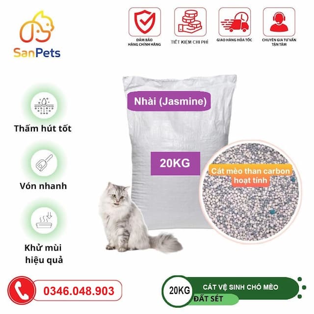 Bao cát mèo 45L - Hương Nhài