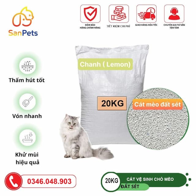 Bao cát mèo 45L - Hương Chanh
