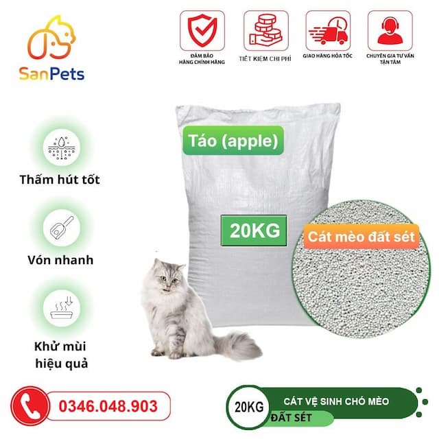 Bao cát mèo 45L - Hương Táo